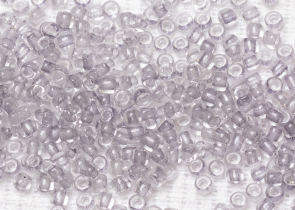 Бисер Япония круглый 11/0 10г 2725 серый/ярко-зеленый, светящийся в темноте