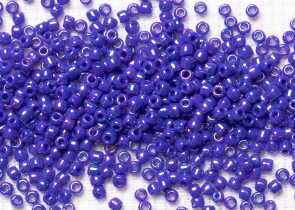Бисер Япония круглый 11/0 10г 0408 нави, радужный непрозрачный