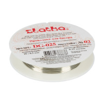 "Gamma" Проволока для бисера металл DG- 025 d 0. 25 мм 10 м №02 под серебро