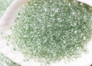 Бисер Чехия круглый 10/0 50 г 01262 прозрачный бледный дымчатый светло-зеленый зольгель окрашенный